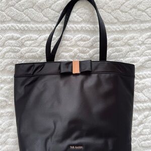 Ted Baker Black Tote Bag with Bow Accent